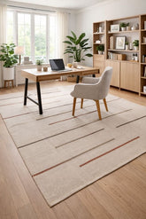 Tapete de Sala Cru Listrado -  2,00 m x 1,50 m