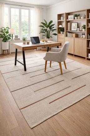 Tapete de Sala Cru Listrado -  2,00 m x 1,50 m
