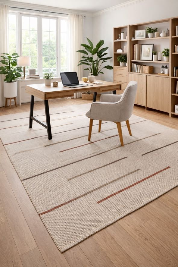 Tapete de Sala Cru Listrado -  2,00 m x 1,50 m