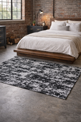 Beira de Cama Carrara Preto e Branco - 1,48m x 1m