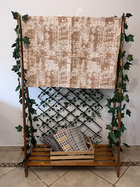 Beira de Cama Carara Bege e Branco - 1,48m x 1m