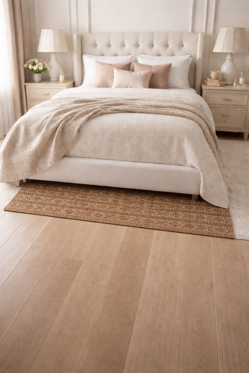 Beira de Cama Veneza Marrom - 1,48m x 70cm