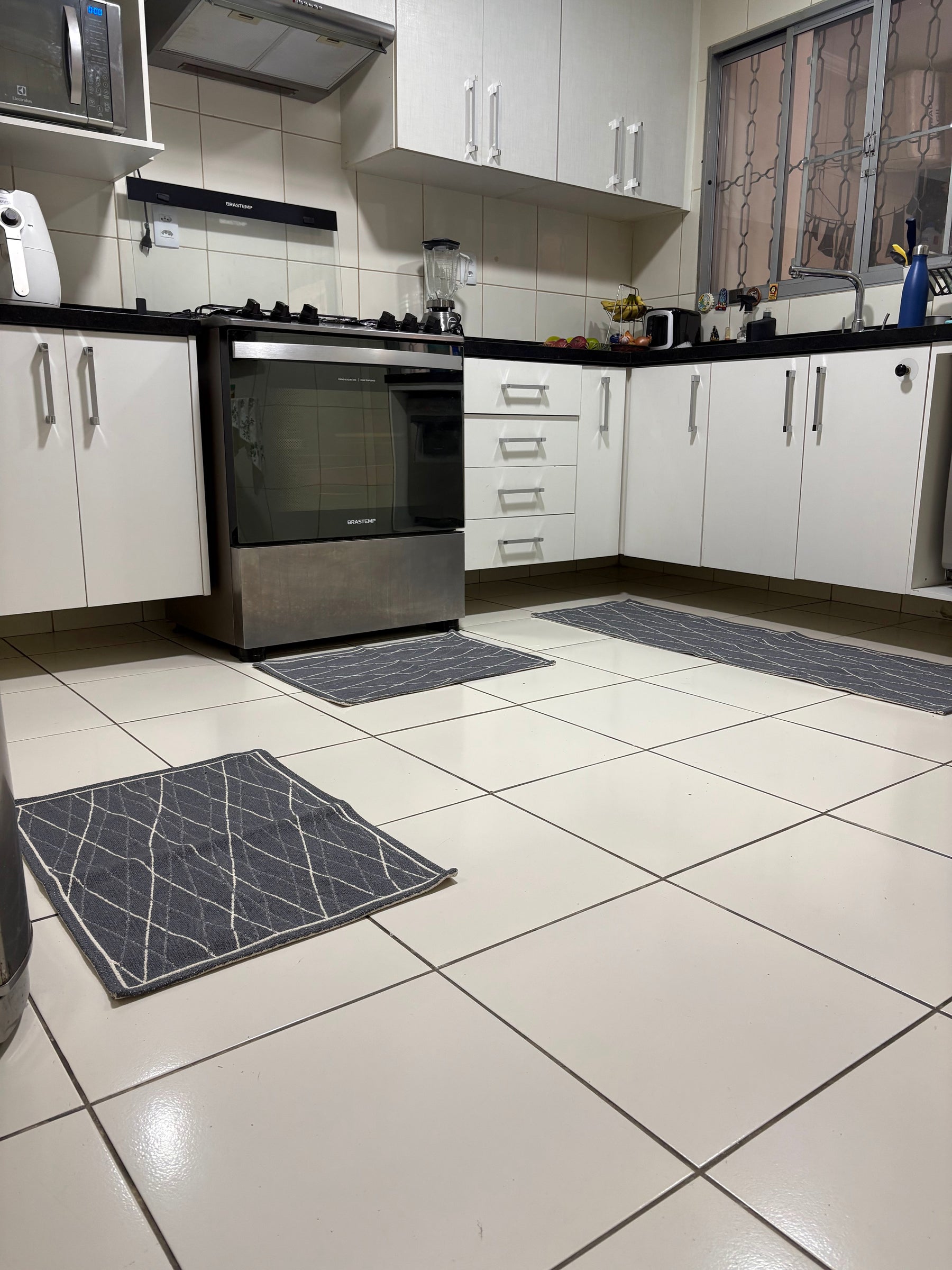 Jogo de Cozinha Jacquard Cinza