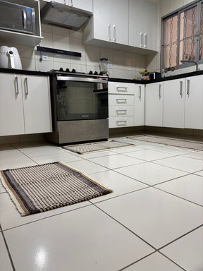 Jogo de Cozinha Tear Claro Marrom e Bege