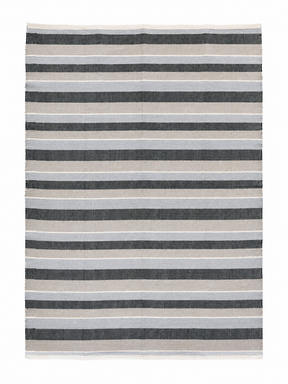 Tapete de Sala Tear Luxo Listras Azul e Bege – 2m x 1,50m