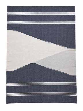 Tapete de Sala Tear Geométrico Tons de Azul - 2m x 1,50m