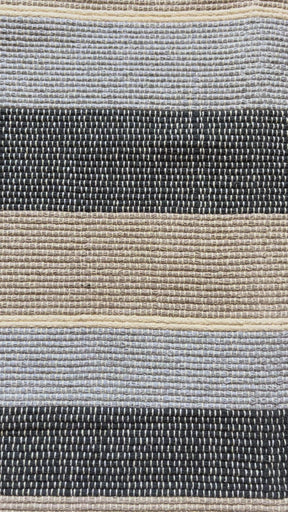 Tapete de Sala Tear Luxo Listras Azul e Bege – 2m x 1,50m